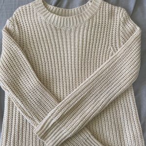 Oversized waffle knit sweater